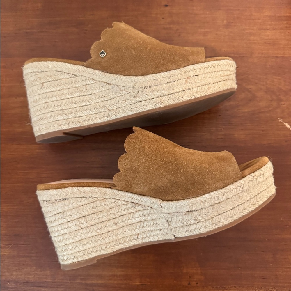 Kate Spade Brown Espadrille Wedges
